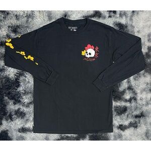 Riot Society Japan Black Long Sleeve Graphic T-Shirt